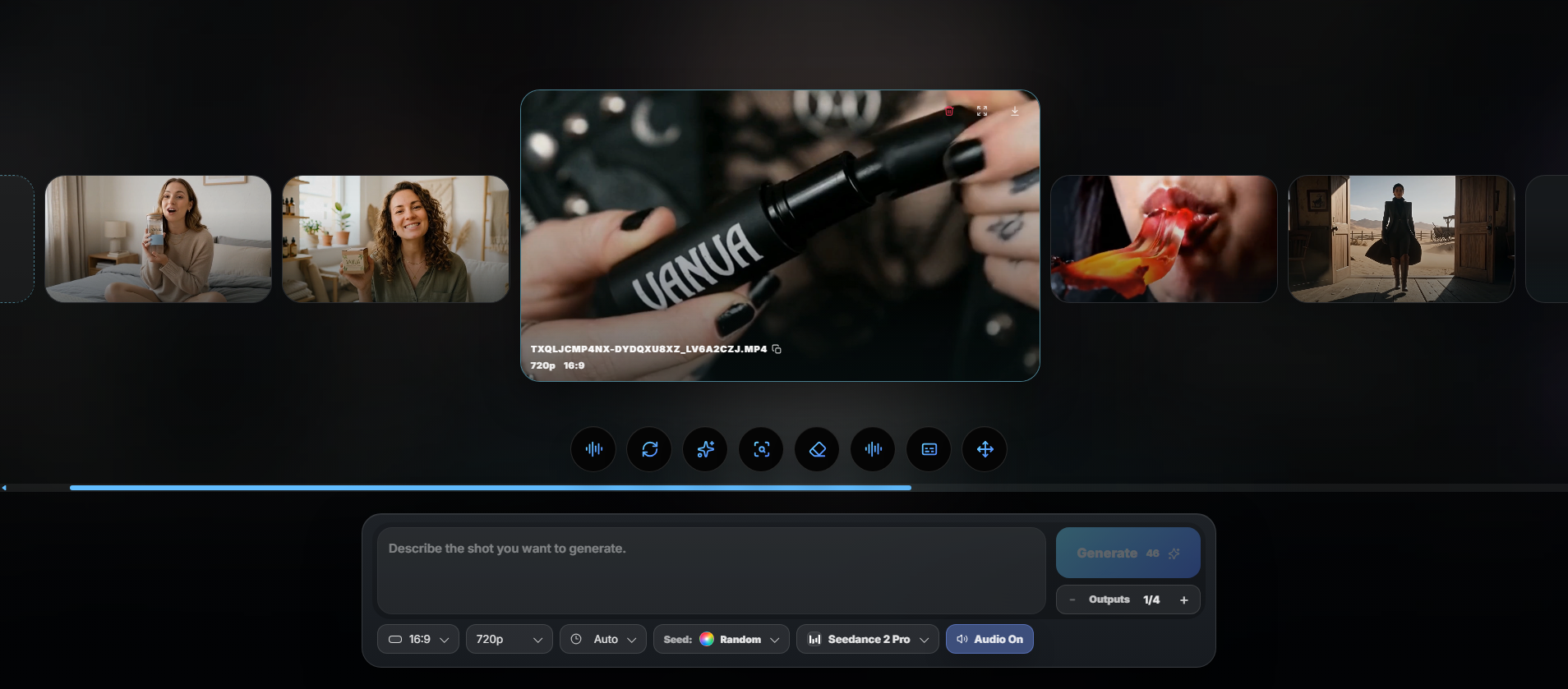 Video Studio interface screenshot